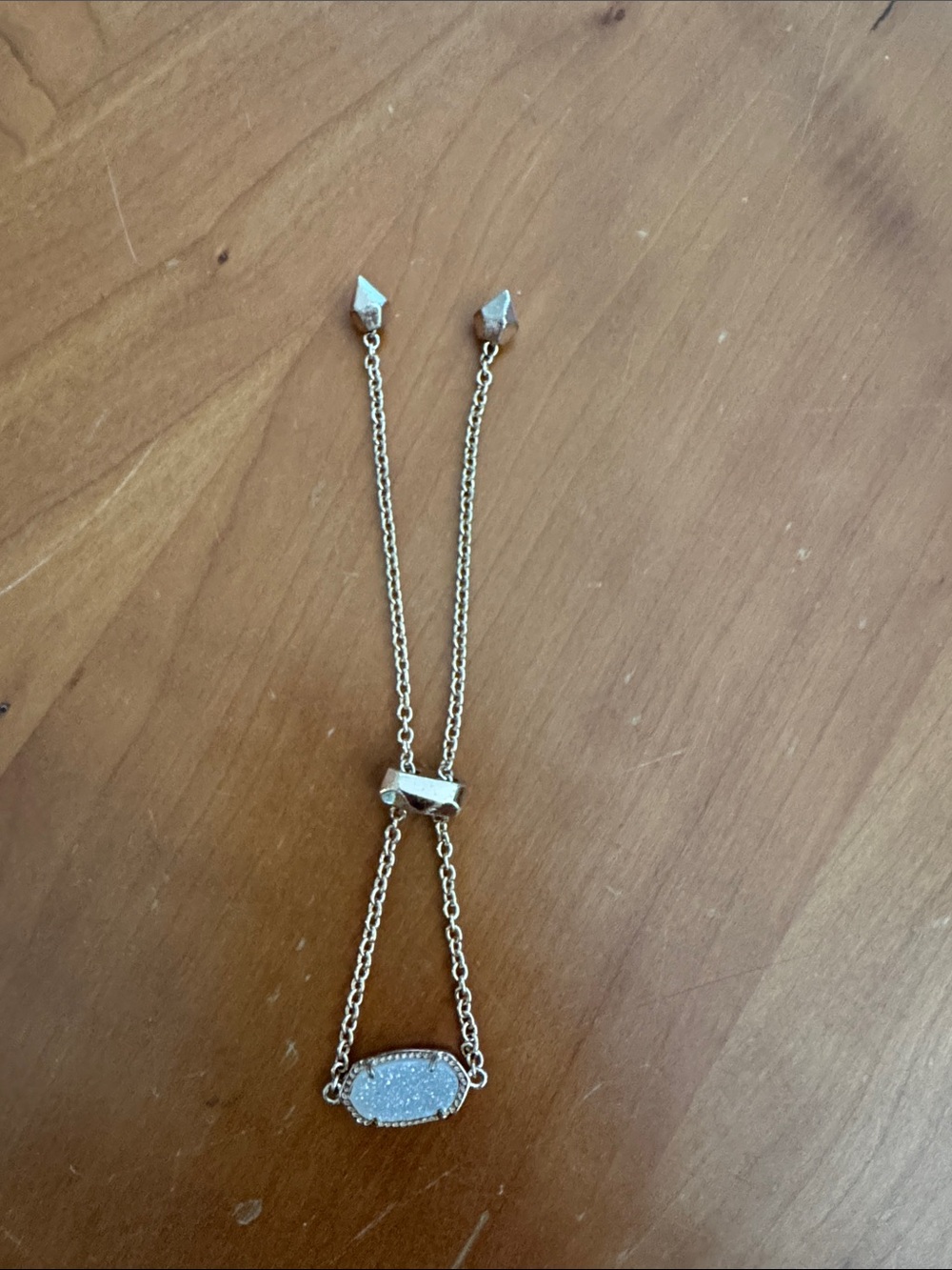 Kendra Scott Rose Gold Elaina Druzy Slide Bracelet